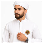 Customized Button Badge Eid Milad UL Nabi (S.A.W) in Golden & Red Color | MOQ 50
