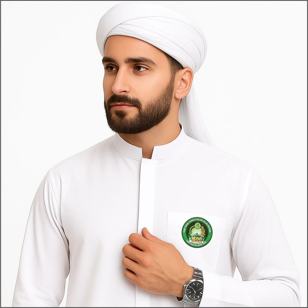 Customized Button Badge Eid Milad UL Nabi (S.A.W) in Elegant Green Color | MOQ 50